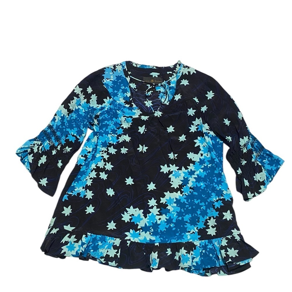 Julie Brown top floral 100% silk
